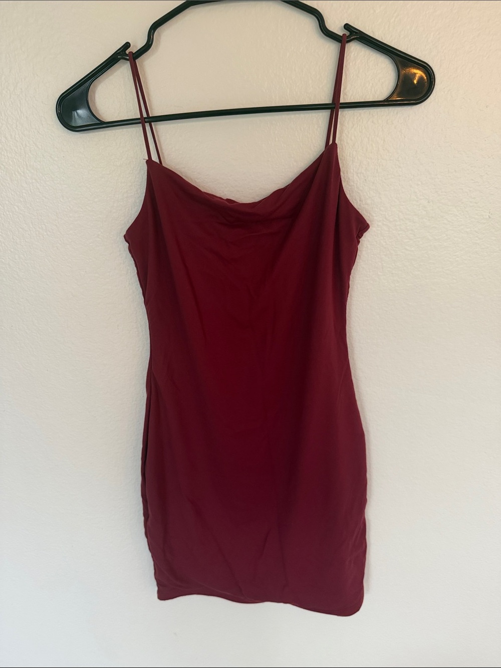 Women's Burgundy Cowl Neck Slip Dress - Lillusory